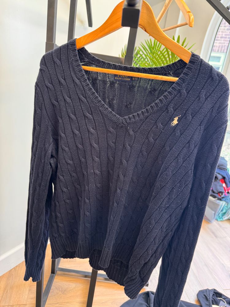 Polo Ralph Lauren Navy Blue Cable Knit Sweater