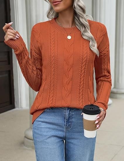 Immagine di Orange Cable Knit Sweater 3