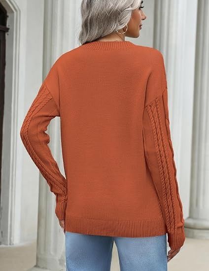 Immagine di Orange Cable Knit Sweater 6