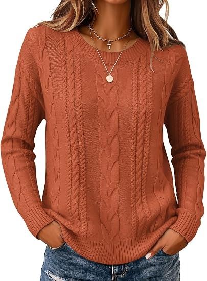 Immagine di Orange Cable Knit Sweater 5