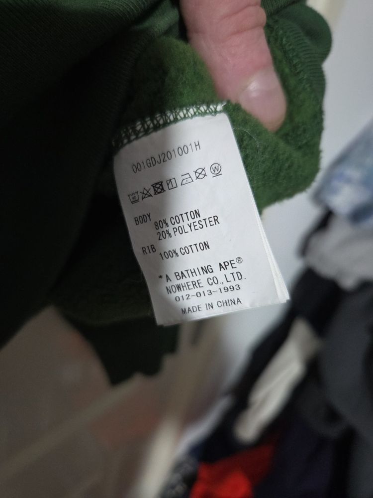 A Bathing Ape Green Hoodie image 3