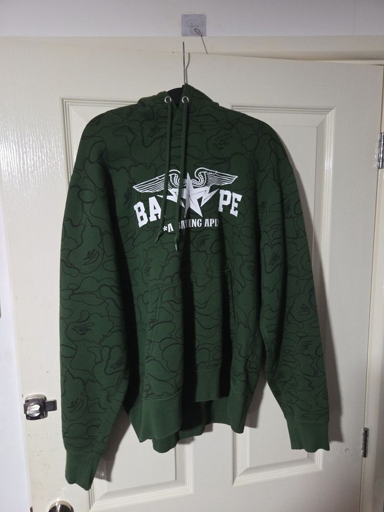 A Bathing Ape Green Hoodie image 1