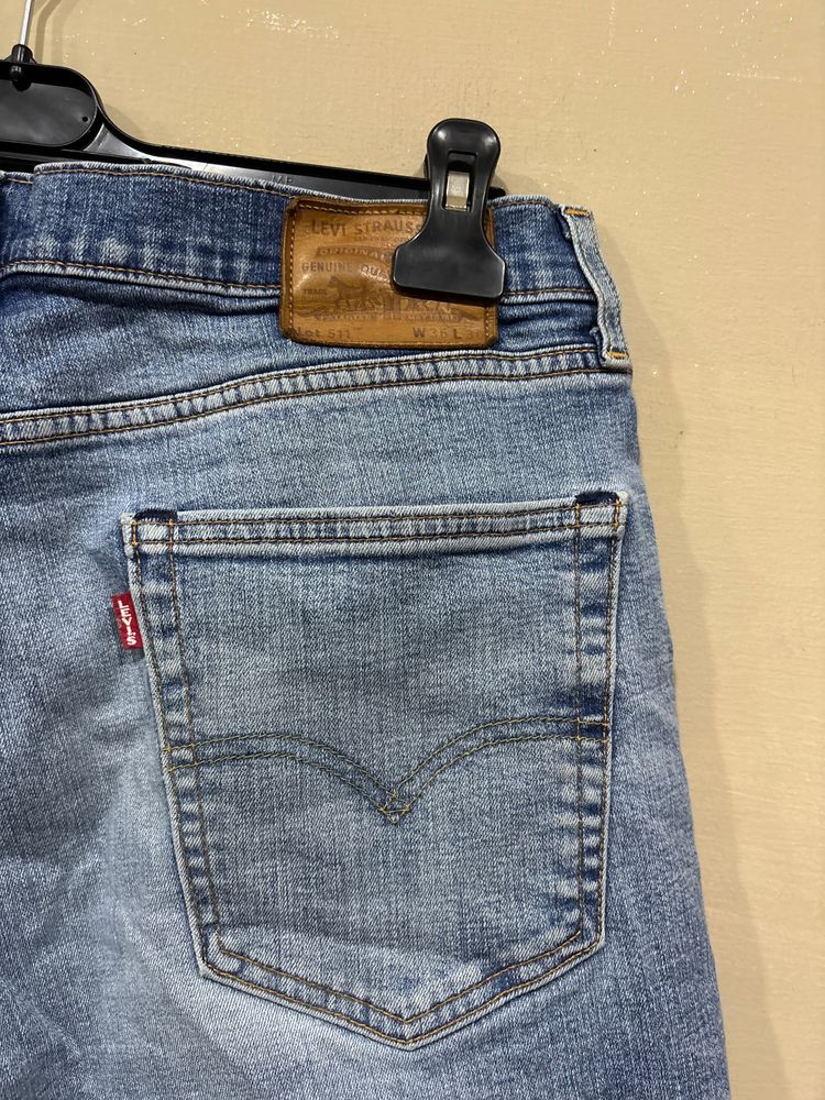 Levi'S Blue Denim Jeans 511 36x30 image 3