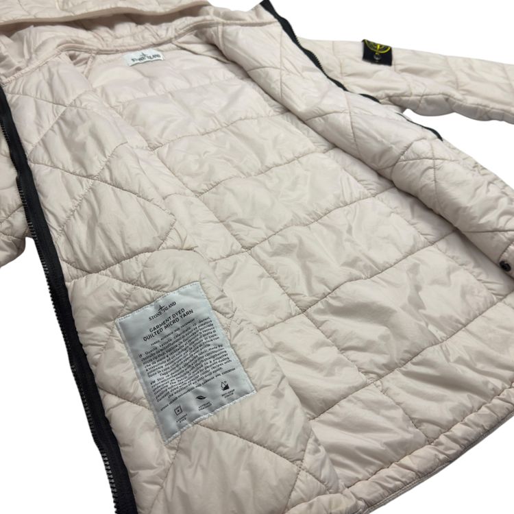 S/S 19 Stone Island Quilted Micro Yarn - Cream obraz 8