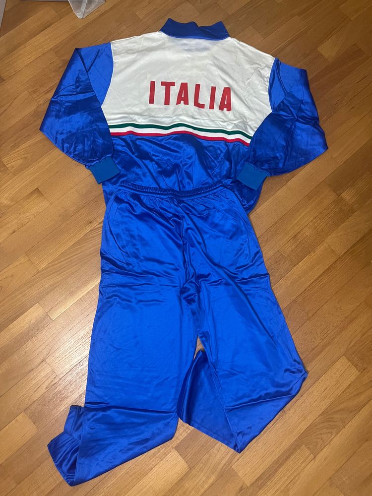 Blue And White Tracksuit With Italia Branding image 2