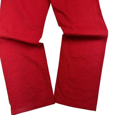 Versace Classic Striped Trousers Red 2