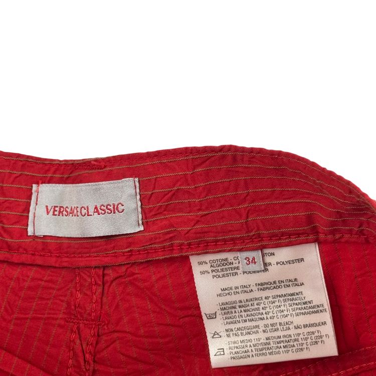 Versace Classic Striped Trousers Red 3