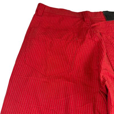 Versace Classic Striped Trousers Red 4