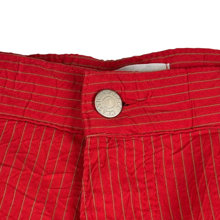 Versace Classic Striped Trousers Red 9