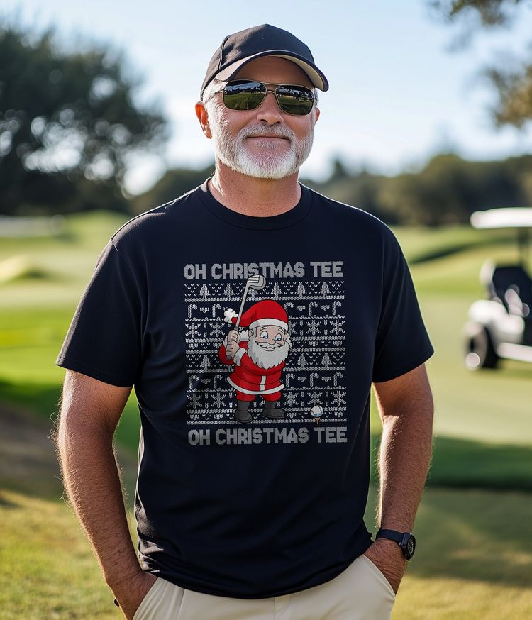 Golf Oh Christmas T-shirt Santa's AU 2