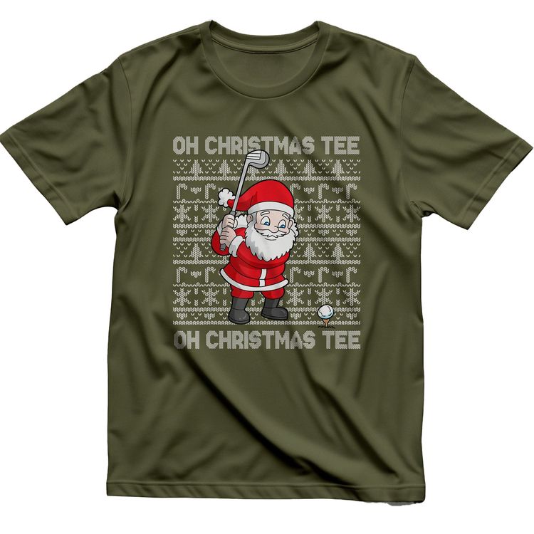 Golf Oh Christmas T-shirt Santa's AU 8