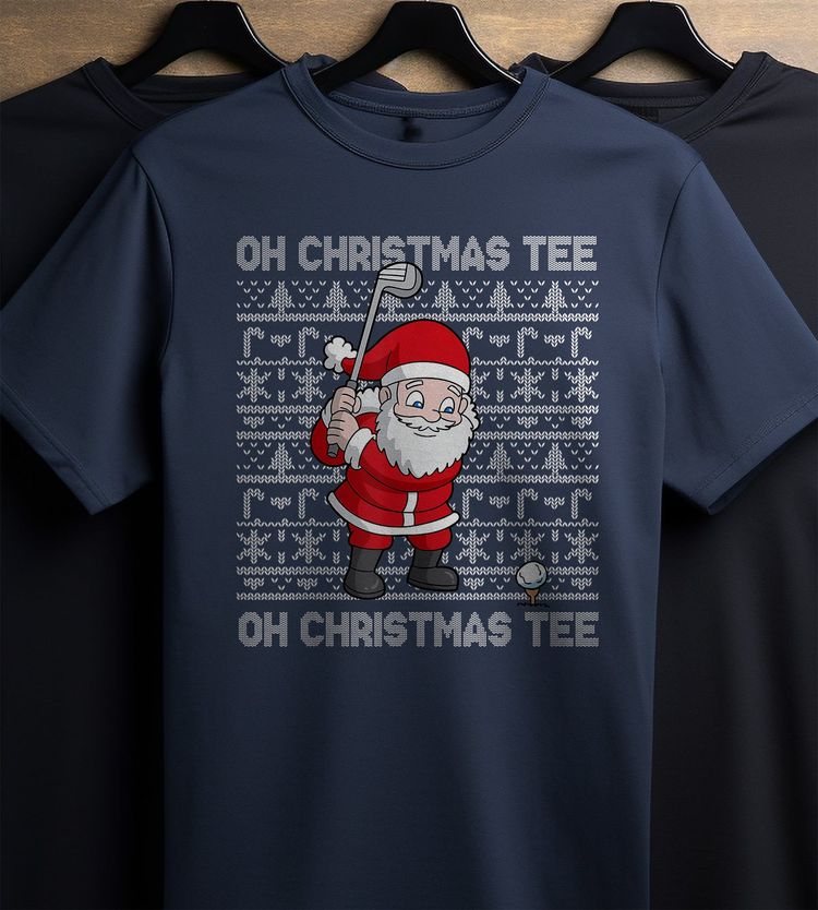 Golf Oh Christmas T-shirt Santa's AU 11