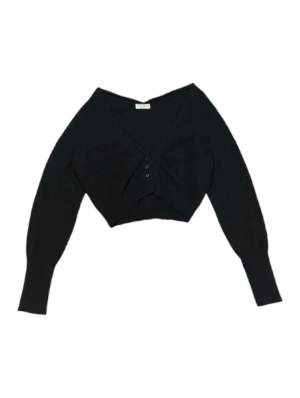 Brunello Cucinelli Black 100% Cashmere Cropped Cardigan