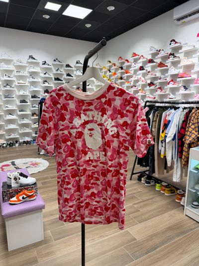 A Bathing Ape Pink Camo T-Shirt M