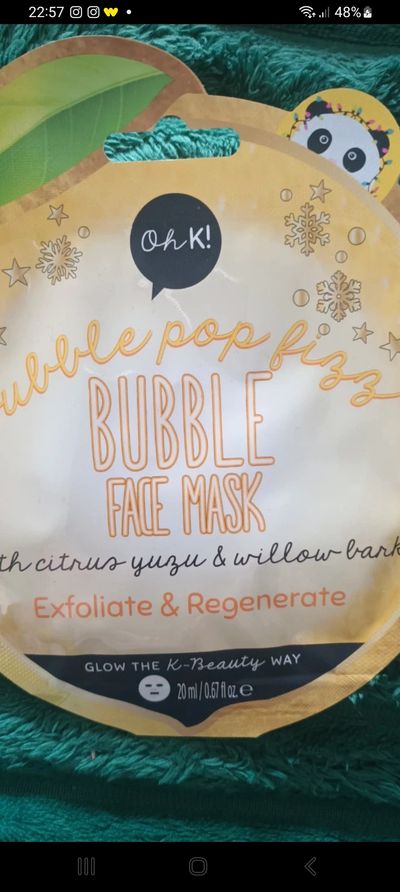 Oh K! Bubble Pop Fizz Bubble Face Mask