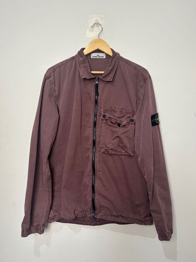 Stone Island Maroon Overshirt 