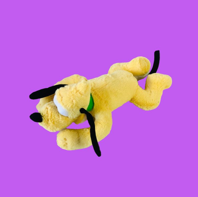 Disney Store Genuine Authentic Original Plush Pluto Dog Lying Down 11” Soft Toy
