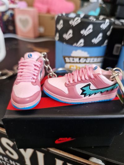 Nike Pink Sb Dunk Sneaker Keychain Pair