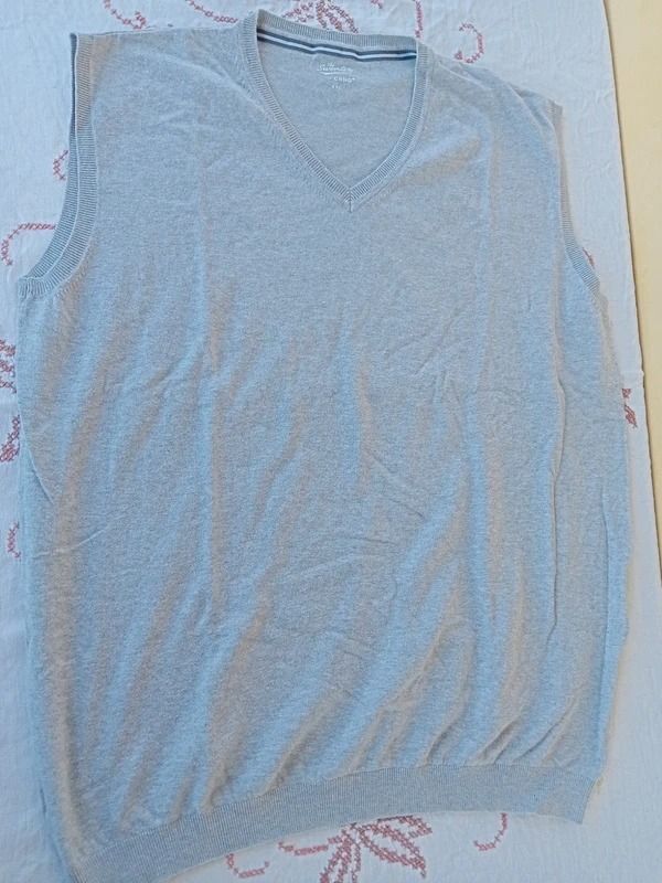 Light Grey Sleeveless Sweater Vest obraz 1