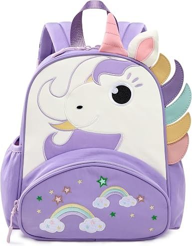 Purple Unicorn Kids Backpack imagen 1
