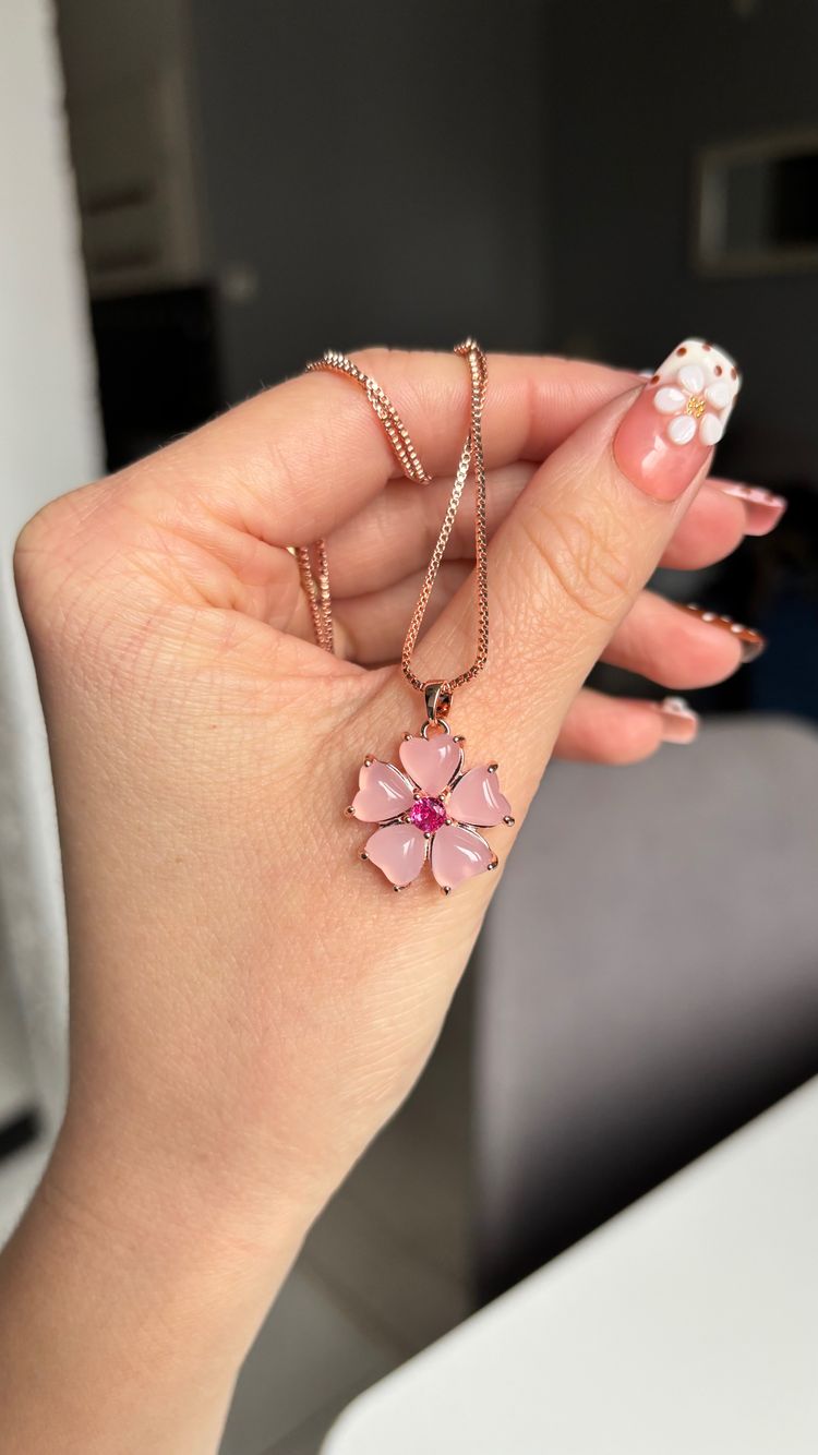 Other Pink Flower Pendant Necklace product image