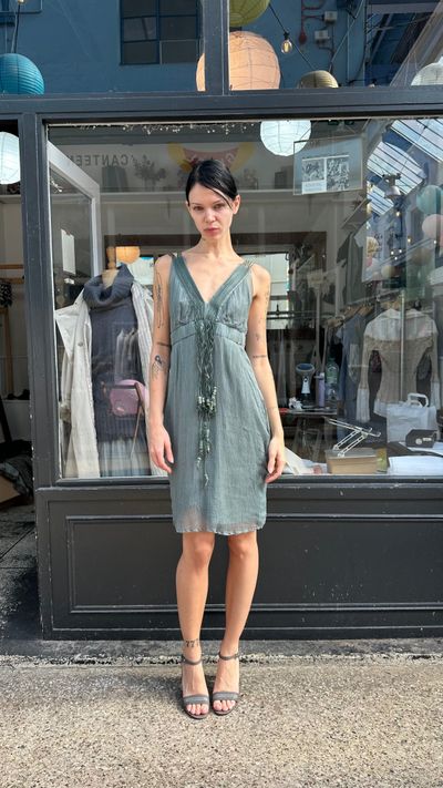 Miss Sixty teal midi dress