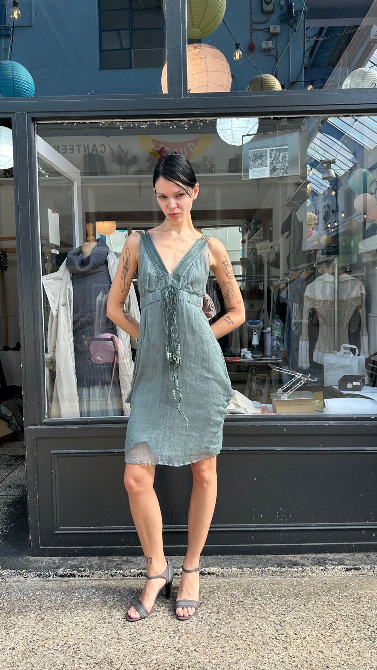 Miss Sixty teal midi dress image 4