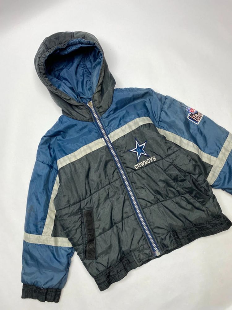 Dallas Cowboys NFL Hooded Puffer Jacket (Youth Size / Approx. 24” Chest) image 2