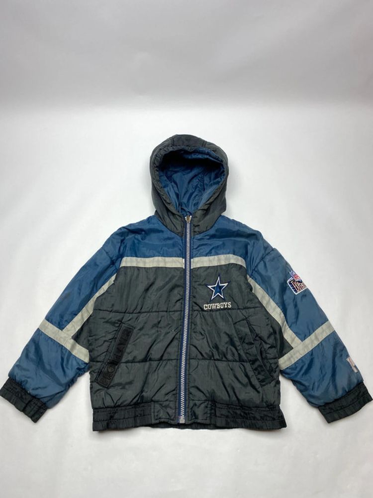 Dallas Cowboys NFL Hooded Puffer Jacket (Youth Size / Approx. 24” Chest) image 7