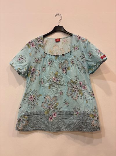 Dickies Light Blue Floral Short Sleeve Blouse