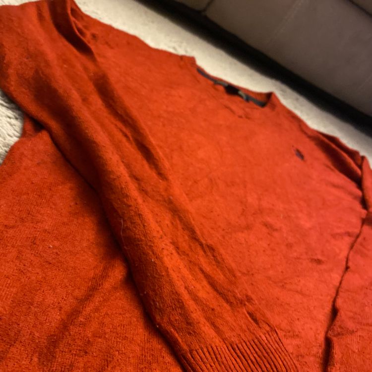 U.S. Polo Assn. Men'S Orange V-Neck Sweater