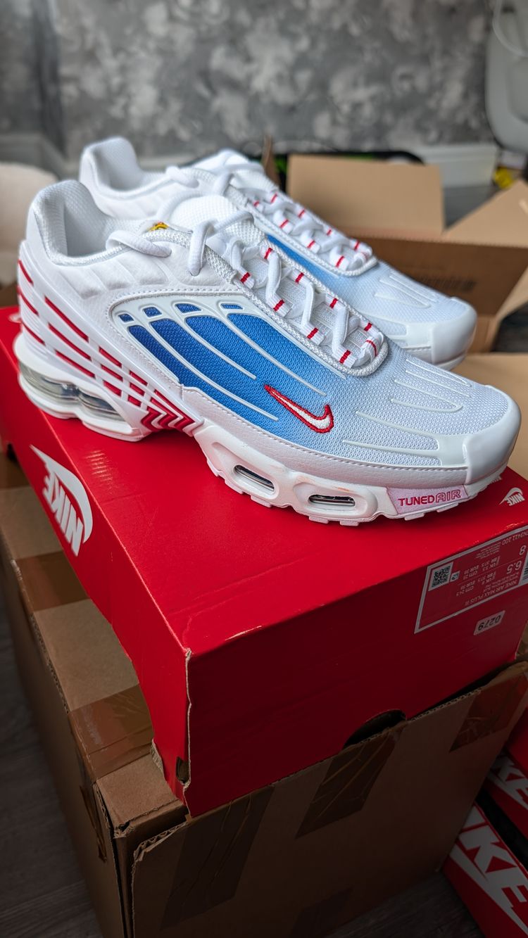 Nike Air Max plus 3 - White/Deep Royal Blue - RARE FIND - UK 6 - £155 RRP