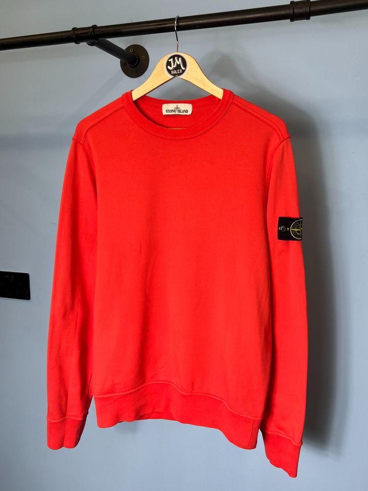 Medium Stone Island Coral Light Red Crewneck Jumper