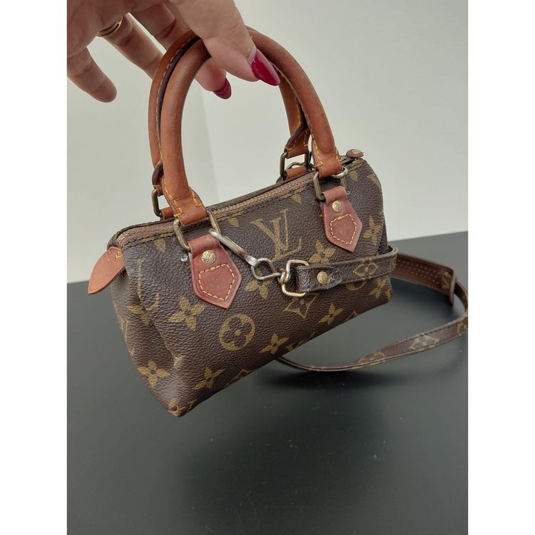 Louis Vuitton Nano Speedy / Mini HL brown leather vintage bag image 5