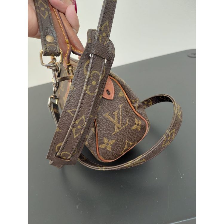Louis Vuitton Nano Speedy / Mini HL brown leather vintage bag image 6