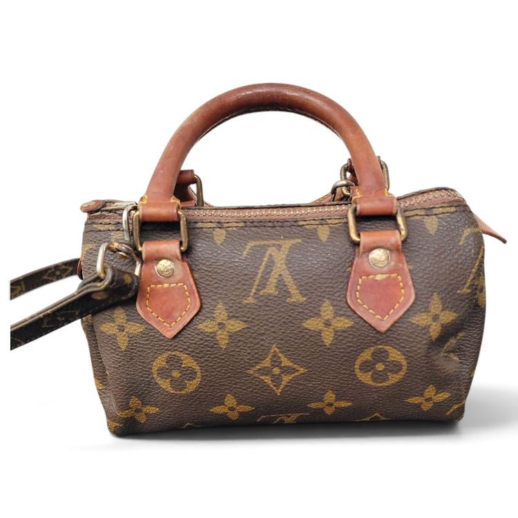 Louis Vuitton Nano Speedy / Mini HL brown leather vintage bag image 1
