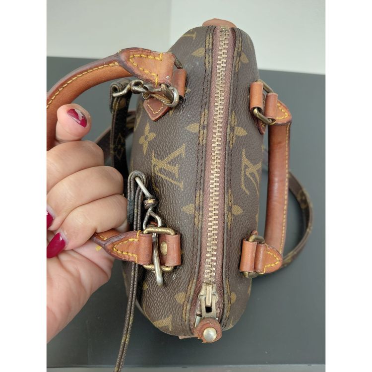 Louis Vuitton Nano Speedy / Mini HL brown leather vintage bag image 8