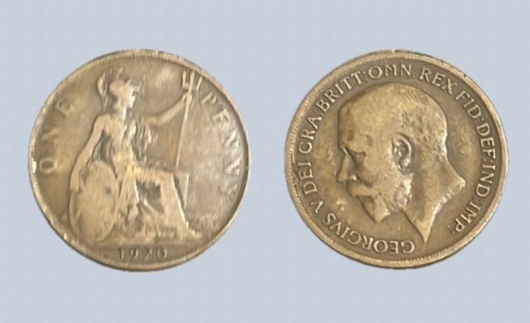 UK 1920 King George V One Penny