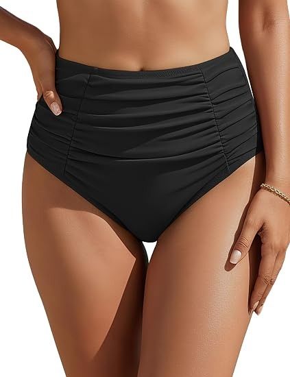 Immagine di Black High-Waisted Bikini Bottoms 3