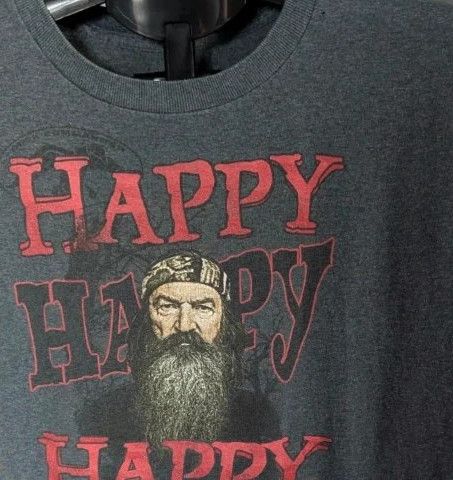 Duck Dynasty Youth T-Shirt XL Grey Redneck Happy Happy Happy imagen 7