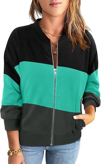 Color Block Zip-Up Jacket image 2