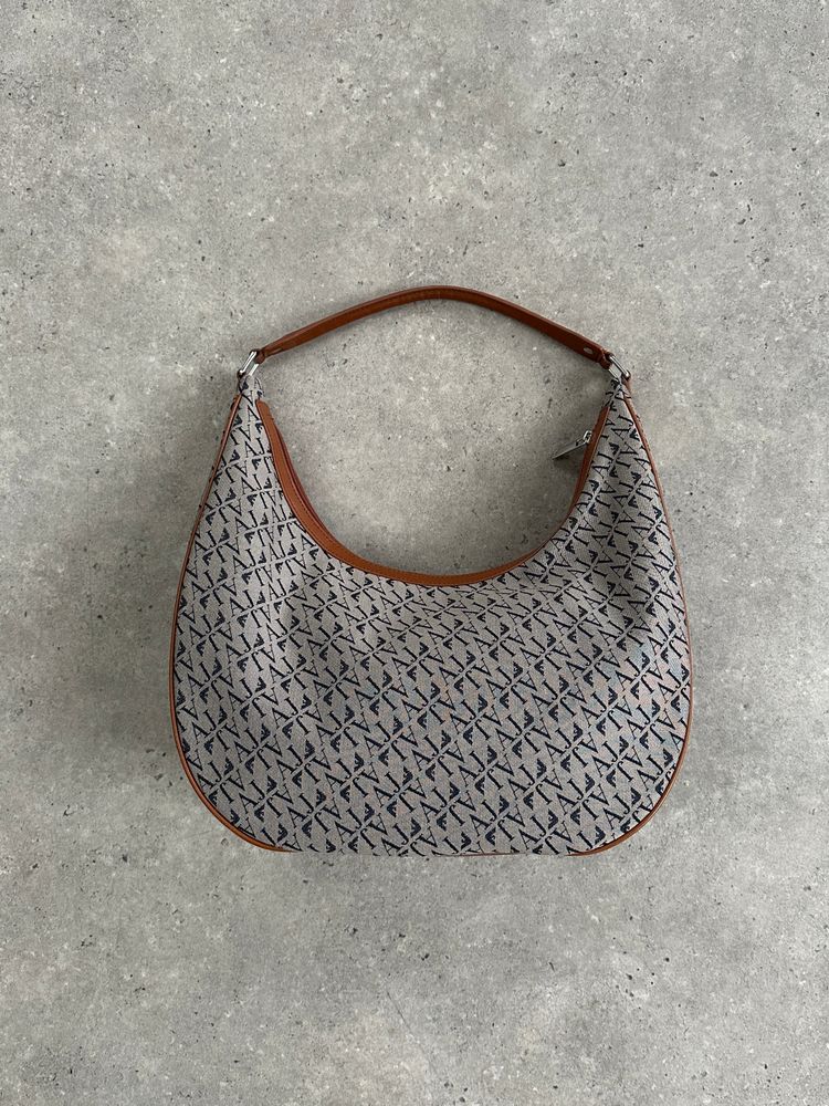 Armani Jeans 2000s Monogram Crescent Shoulder Bag image 5