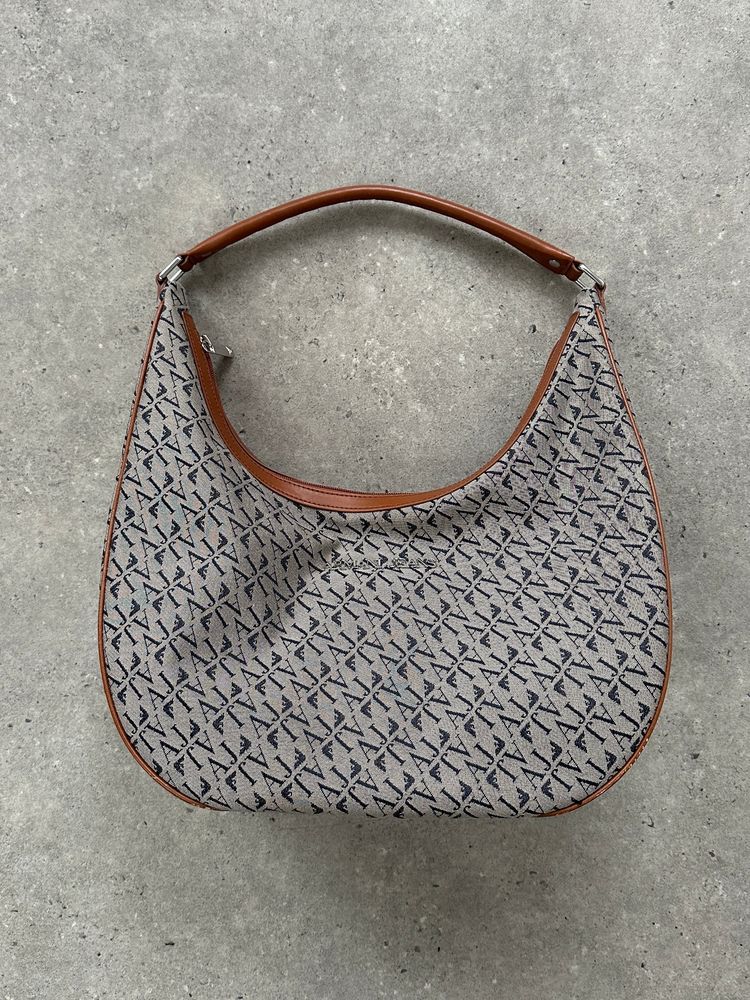 Armani Jeans 2000s Monogram Crescent Shoulder Bag image 6