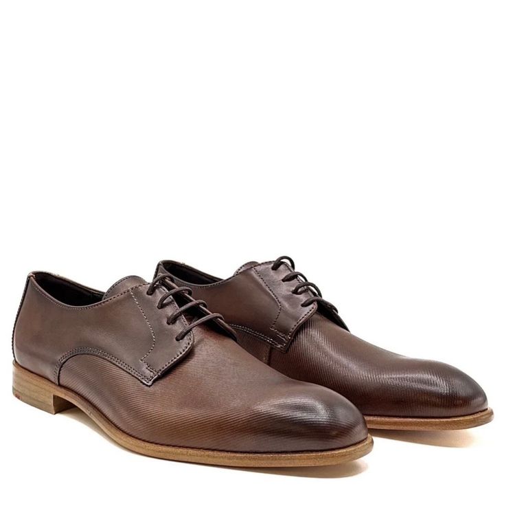 RRP £235 LLOYD SAIGON - DARK BROWN/Cigar Derby Leather Shoes  obraz 1