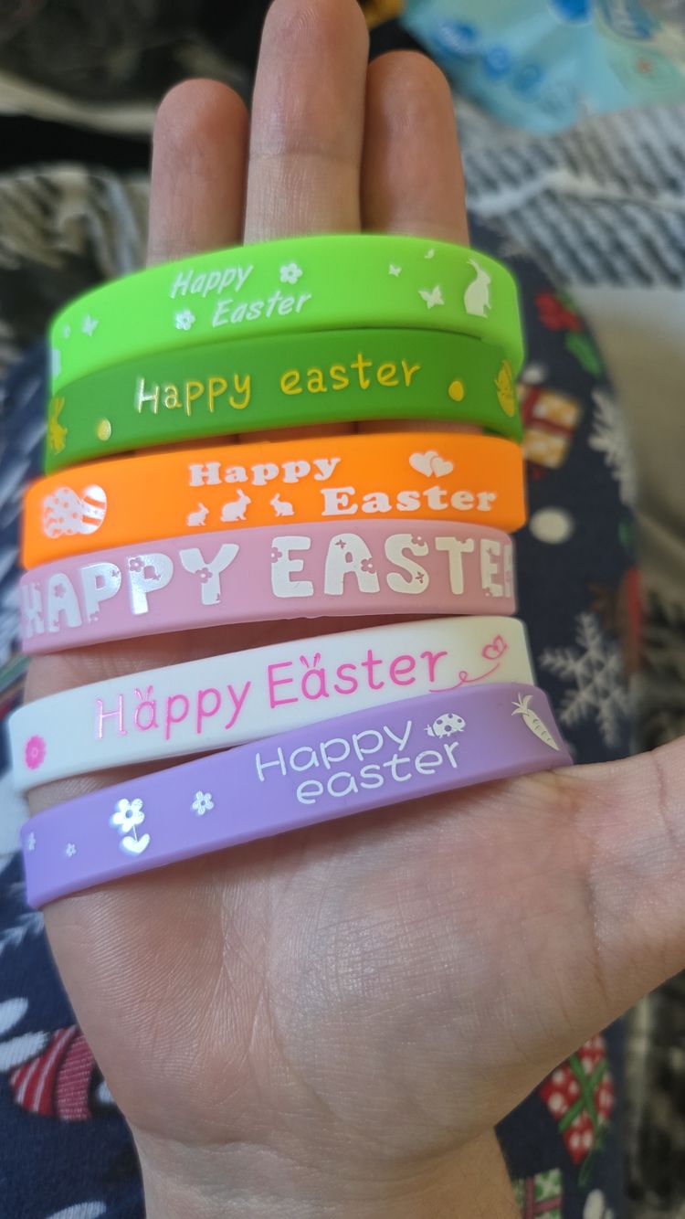 Happy Easter, Silicone Wristbands