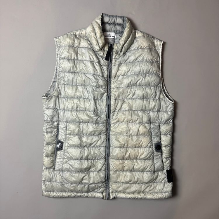Stone Island Beige Down Gilet - Large