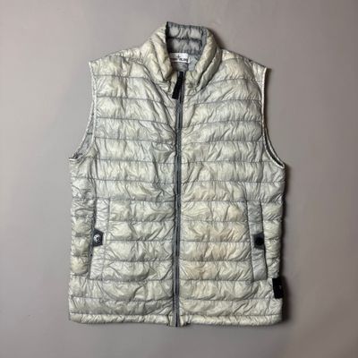 Stone Island Beige Down Gilet - Large