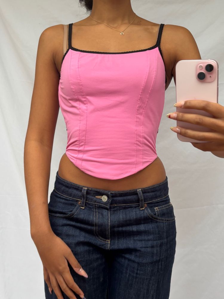 pink corset top