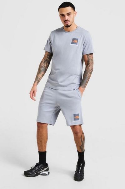 Grey Box North Face T-Shirt And Shorts Set