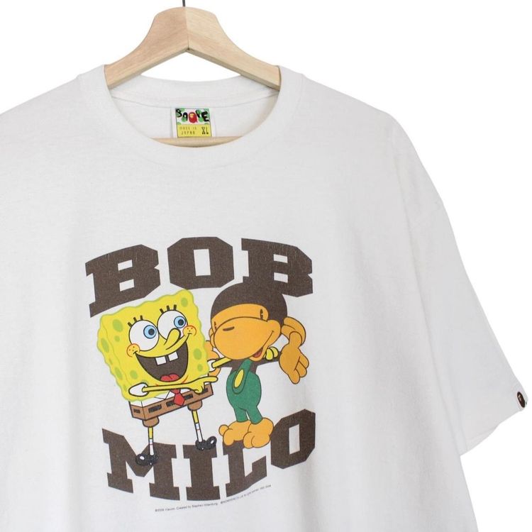 Bape x Spongebob Milo Bob Graphic T-Shirt XL image 4